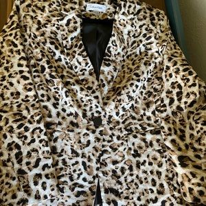 Calvin Kline Leopard thin lined Blazer 14W